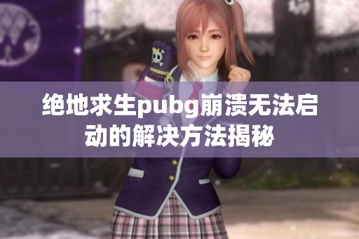 绝地求生pubg崩溃无法启动的解决方法揭秘