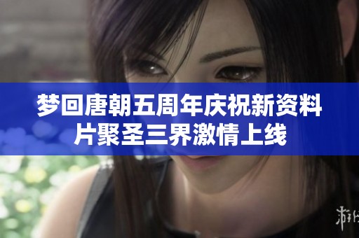 梦回唐朝五周年庆祝新资料片聚圣三界激情上线