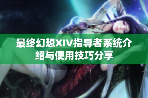 最终幻想XIV指导者系统介绍与使用技巧分享