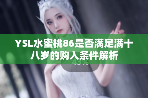 YSL水蜜桃86是否满足满十八岁的购入条件解析