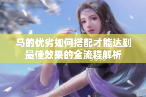 马的优劣如何搭配才能达到最佳效果的全流程解析