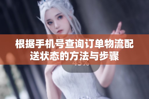 根据手机号查询订单物流配送状态的方法与步骤