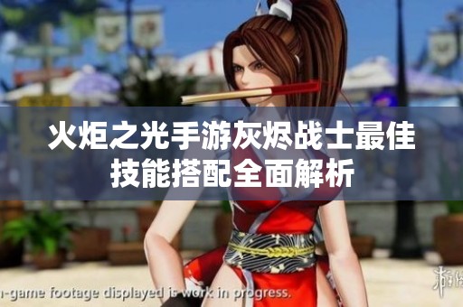 火炬之光手游灰烬战士最佳技能搭配全面解析