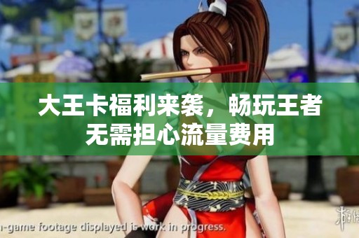 大王卡福利来袭，畅玩王者无需担心流量费用