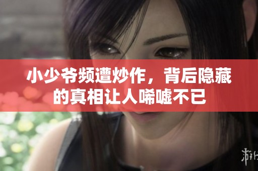 小少爷频遭炒作，背后隐藏的真相让人唏嘘不已