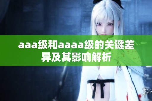 aaa级和aaaa级的关键差异及其影响解析