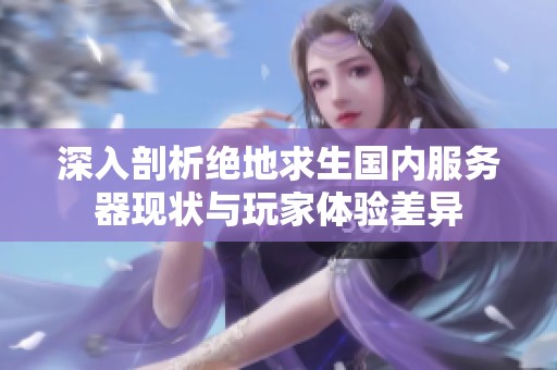 深入剖析绝地求生国内服务器现状与玩家体验差异
