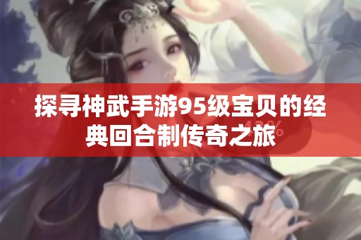 探寻神武手游95级宝贝的经典回合制传奇之旅