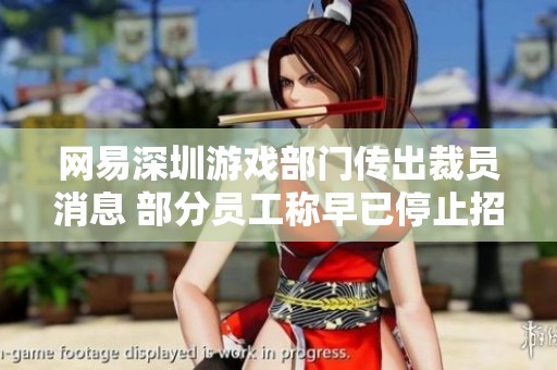 网易深圳游戏部门传出裁员消息 部分员工称早已停止招聘