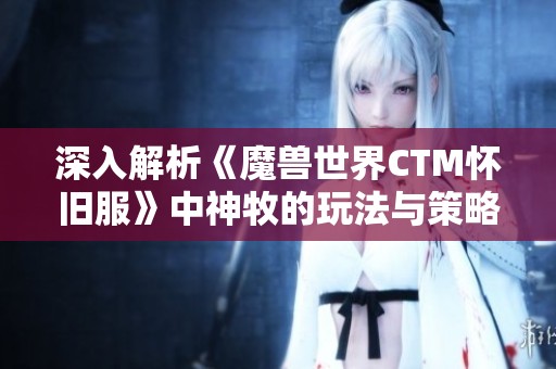 深入解析《魔兽世界CTM怀旧服》中神牧的玩法与策略指南