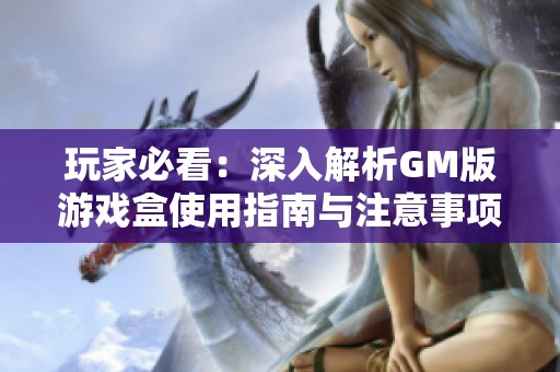 玩家必看：深入解析GM版游戏盒使用指南与注意事项