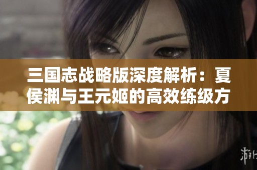 三国志战略版深度解析：夏侯渊与王元姬的高效练级方案