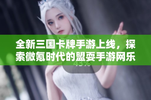 全新三国卡牌手游上线，探索微氪时代的盟耍手游网乐趣