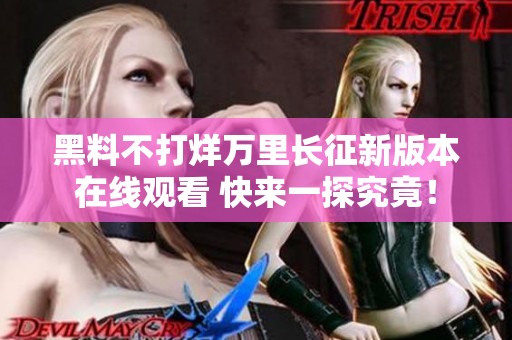 黑料不打烊万里长征新版本在线观看 快来一探究竟！
