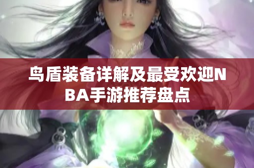 鸟盾装备详解及最受欢迎NBA手游推荐盘点