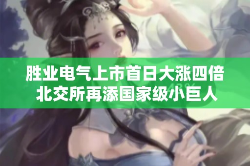 胜业电气上市首日大涨四倍 北交所再添国家级小巨人企业