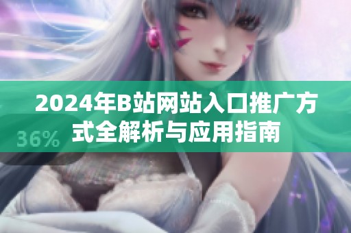 2024年B站网站入口推广方式全解析与应用指南