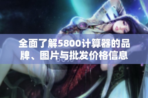 全面了解5800计算器的品牌、图片与批发价格信息