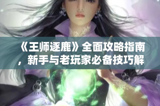 《王师逐鹿》全面攻略指南，新手与老玩家必备技巧解析
