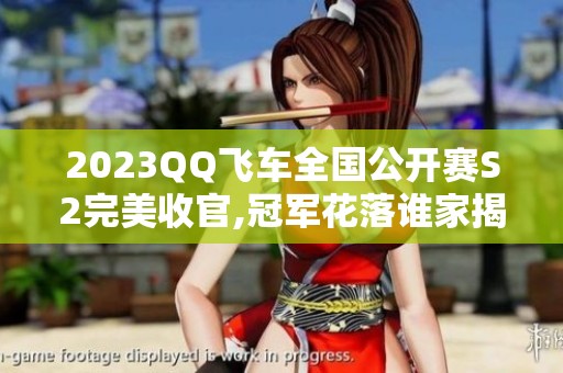 2023QQ飞车全国公开赛S2完美收官,冠军花落谁家揭秘