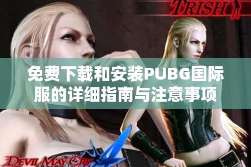 免费下载和安装PUBG国际服的详细指南与注意事项