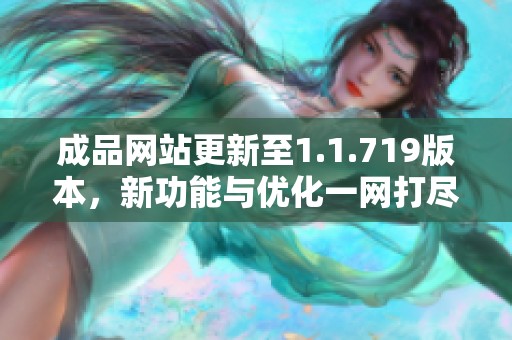 成品网站更新至1.1.719版本，新功能与优化一网打尽