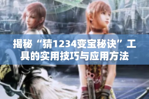 揭秘“猜1234变宝秘诀”工具的实用技巧与应用方法