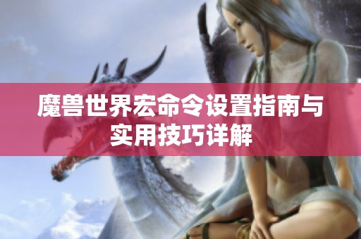 魔兽世界宏命令设置指南与实用技巧详解