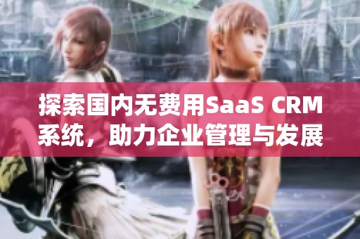 探索国内无费用SaaS CRM系统，助力企业管理与发展解决方案