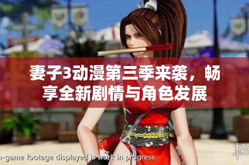妻子3动漫第三季来袭，畅享全新剧情与角色发展