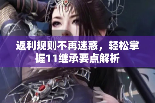 返利规则不再迷惑，轻松掌握11继承要点解析