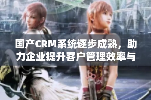 国产CRM系统逐步成熟，助力企业提升客户管理效率与服务质量