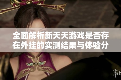 全面解析新天天游戏是否存在外挂的实测结果与体验分享