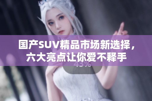 国产SUV精品市场新选择，六大亮点让你爱不释手