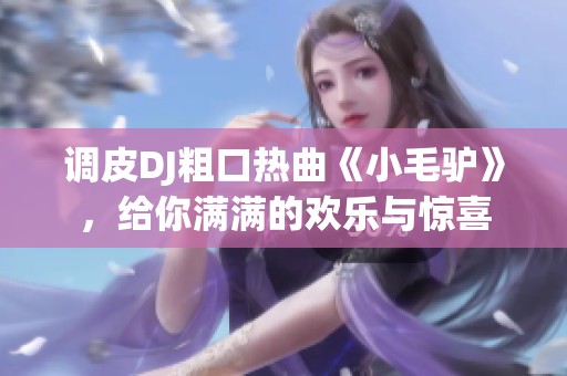 调皮DJ粗口热曲《小毛驴》，给你满满的欢乐与惊喜